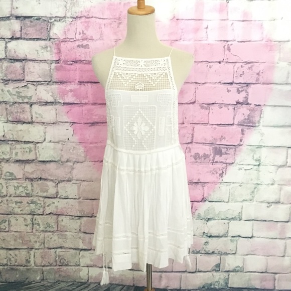 Free People Dresses & Skirts - Free People Emily crochet bib dress